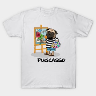 Pugcasso Dog T shirt T-Shirt